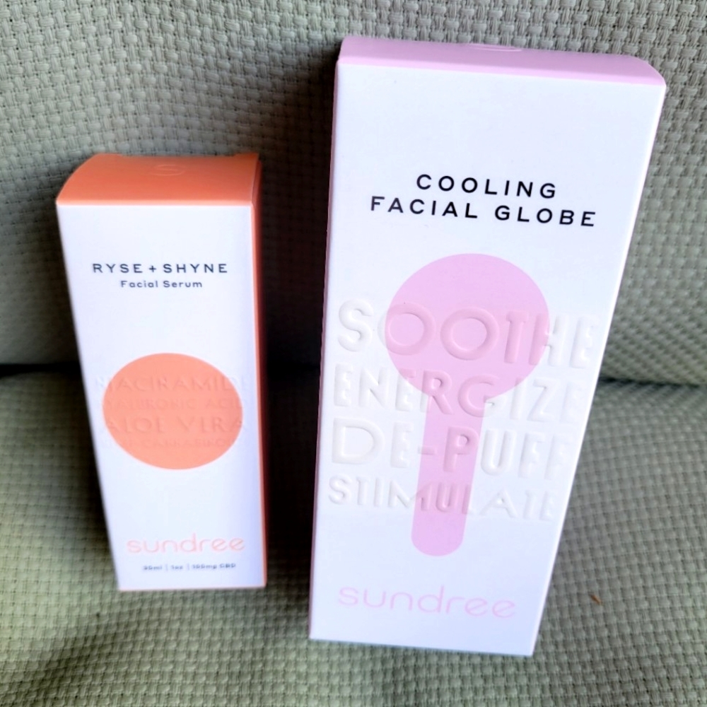 Sundree Ryse & Shyne Facial Serum and Cooling Globe